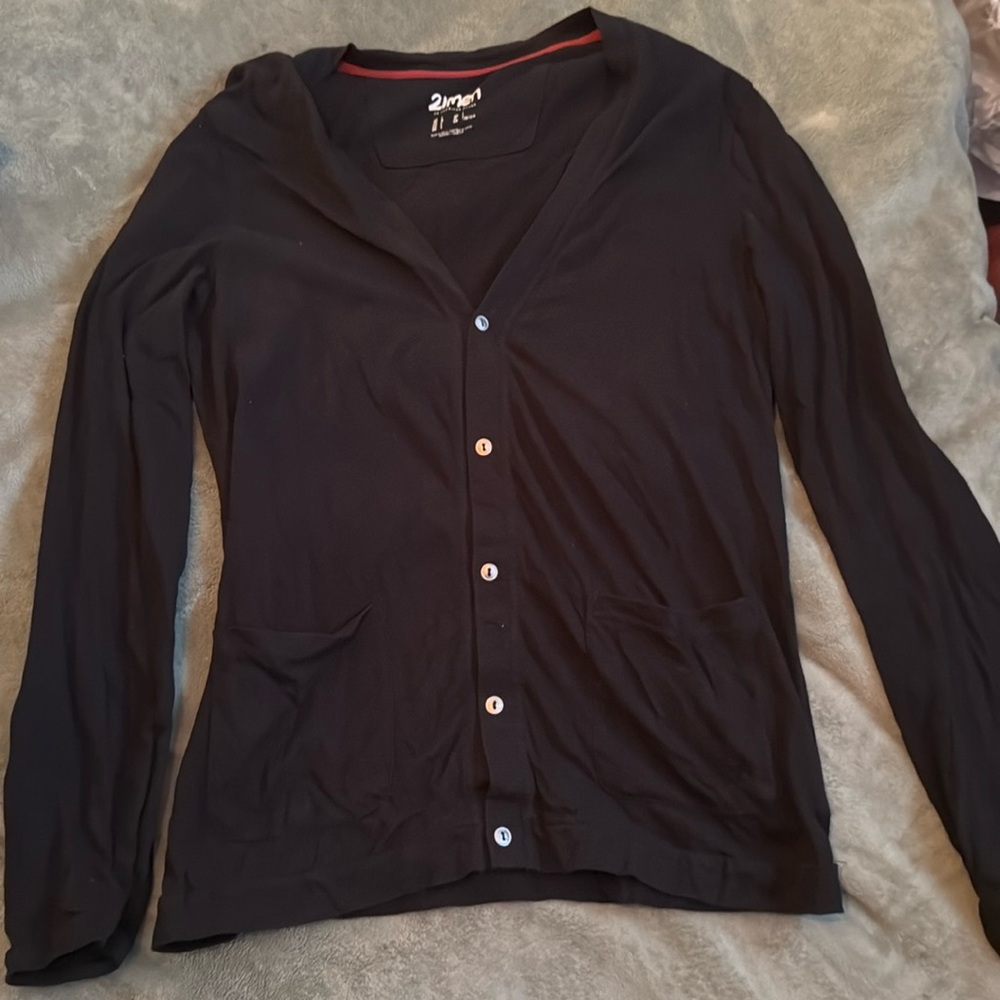 21 Men Black Button up Long Sleeve Shirt